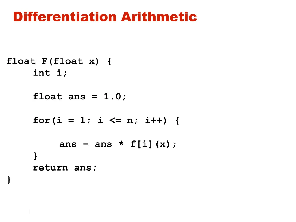 differentiation arithmetic 2