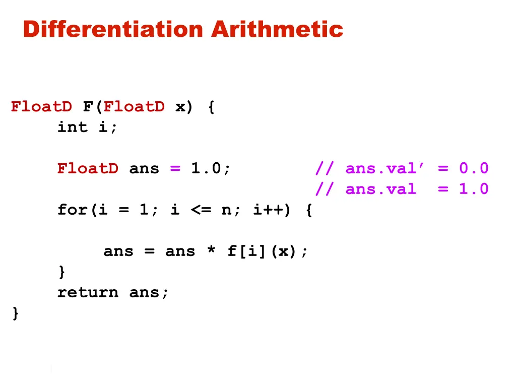 differentiation arithmetic 4