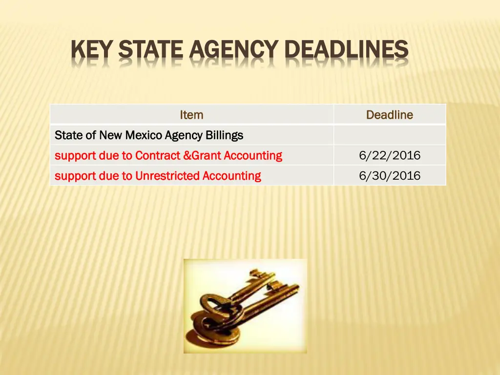 key state agency deadlines key state agency
