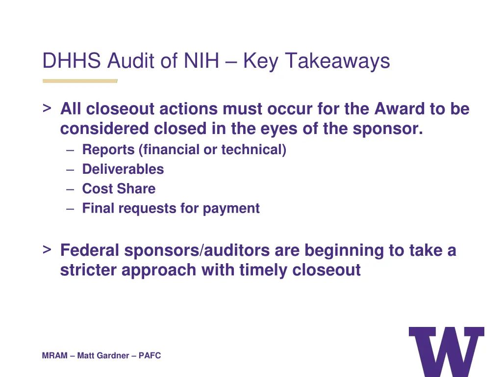 dhhs audit of nih key takeaways