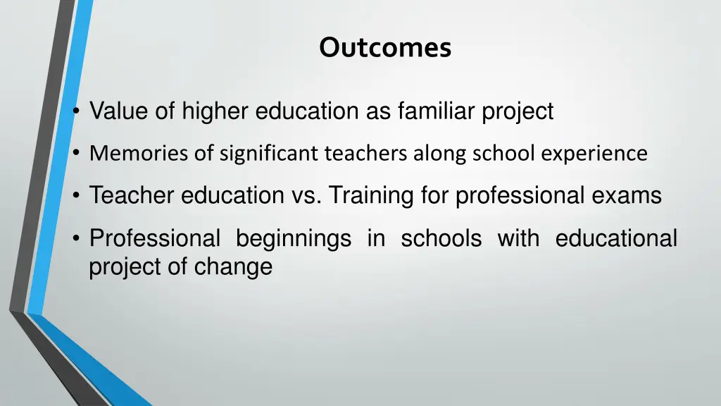 outcomes