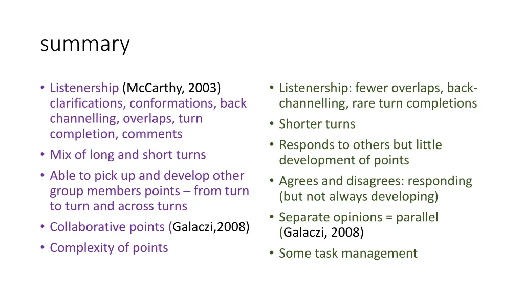 summary