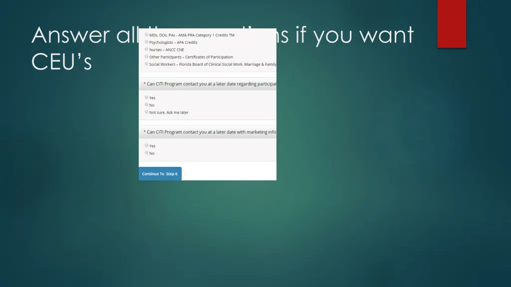 answer all the questions if you want ceu s