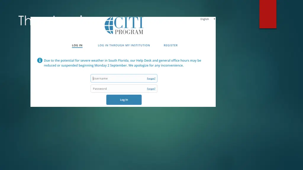 then log in
