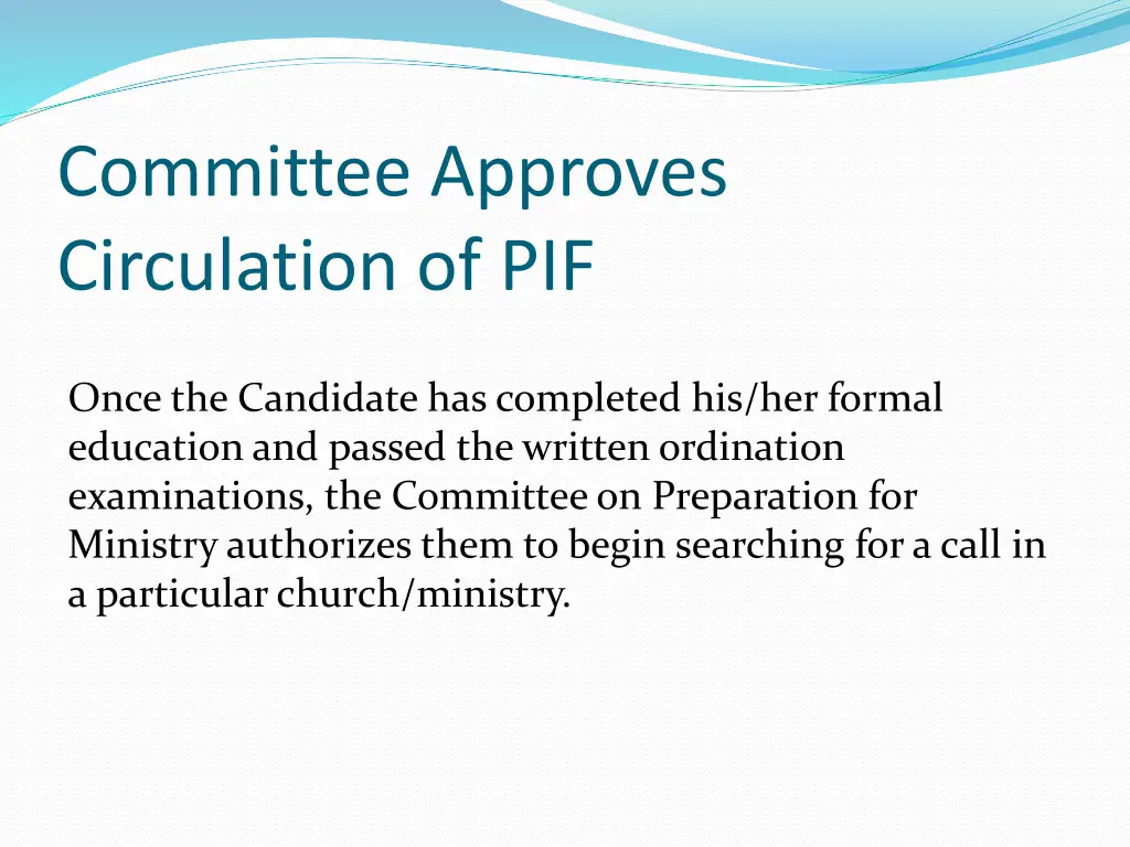 committee approves circulation of pif