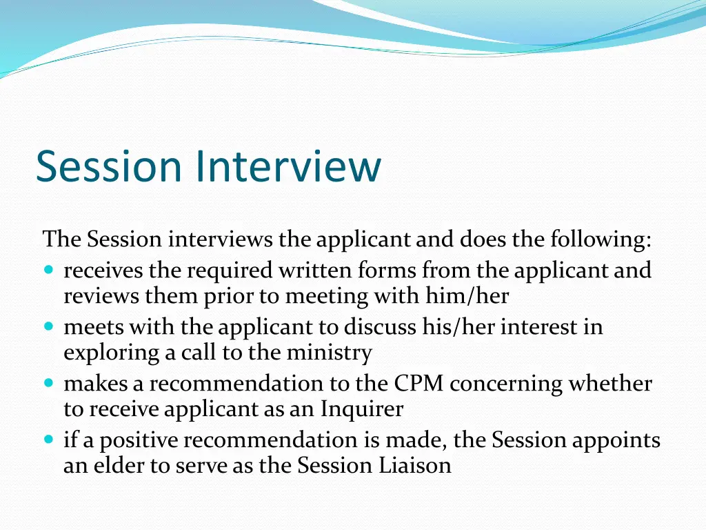 session interview