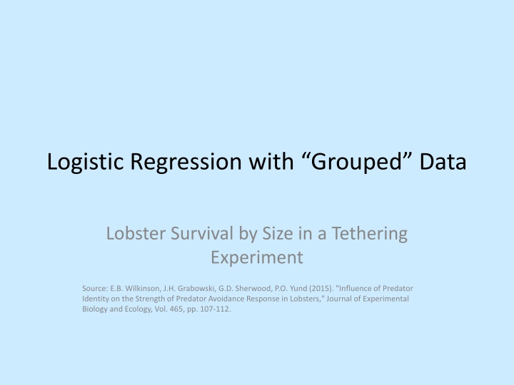 logistic regression with grouped data