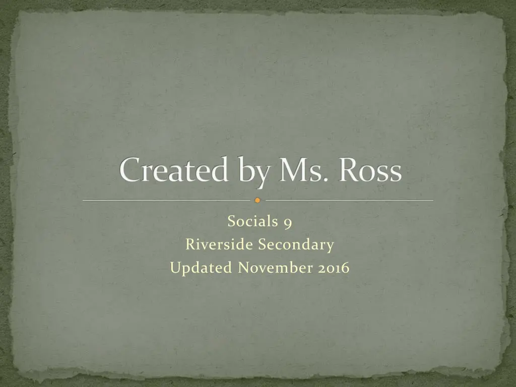 created by ms ross