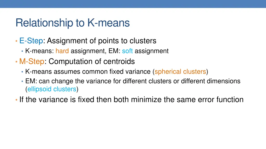 relationship to k means
