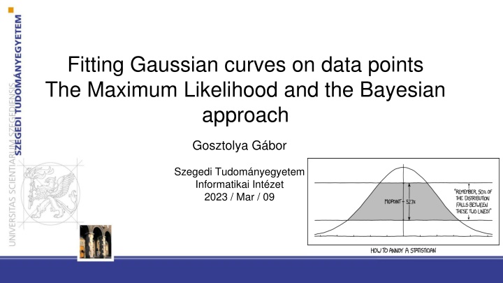 fitting gaussian curves on data points