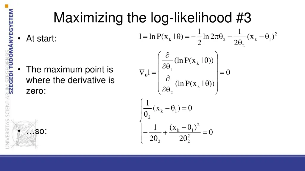 maximizing the log likelihood 3