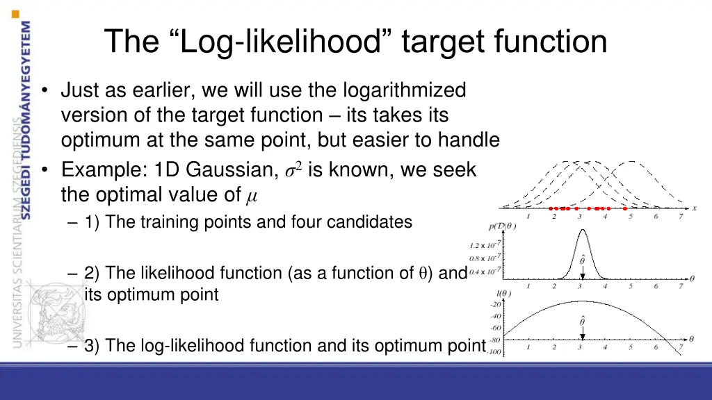 the l og likelihood target function