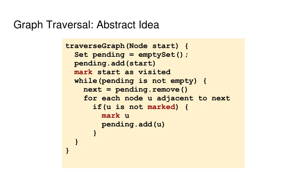 graph traversal abstract idea