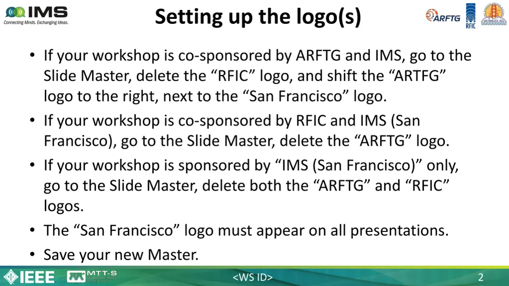 setting up the logo s