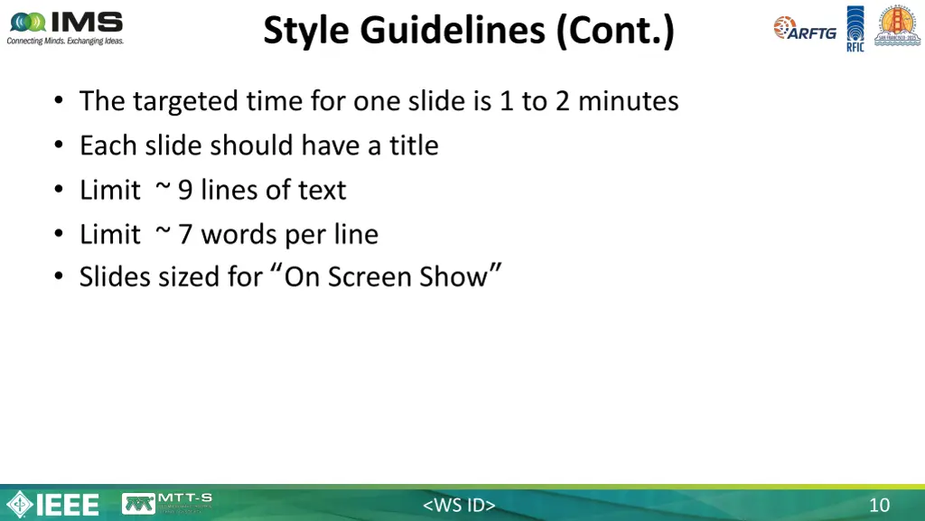 style guidelines cont