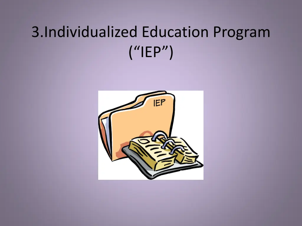 3 individualized education program iep