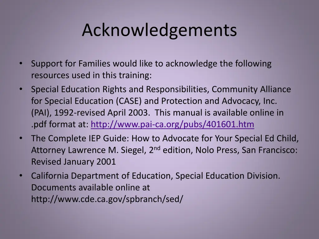 acknowledgements