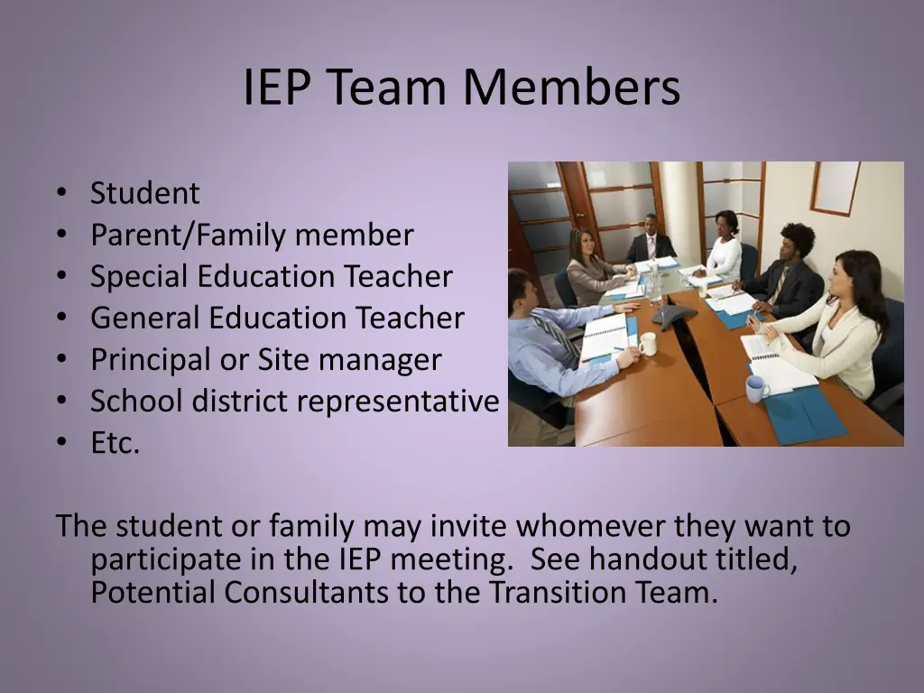 iep team members