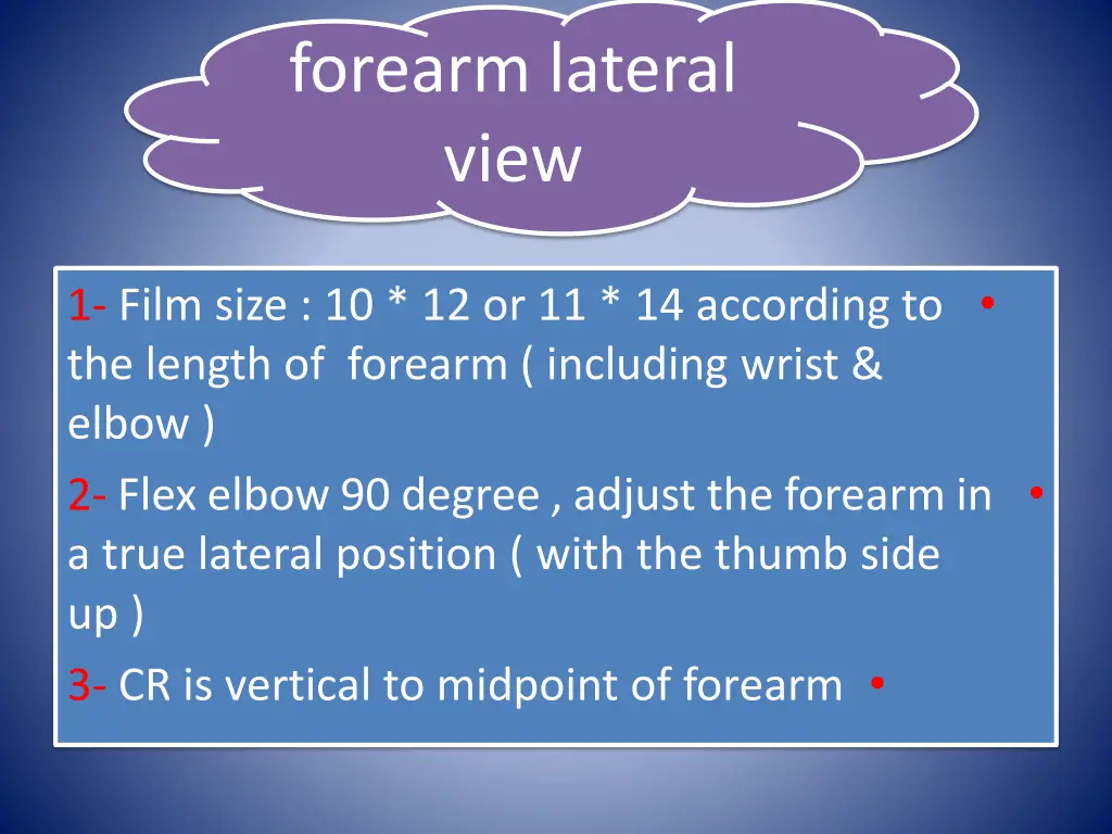 forearm lateral view