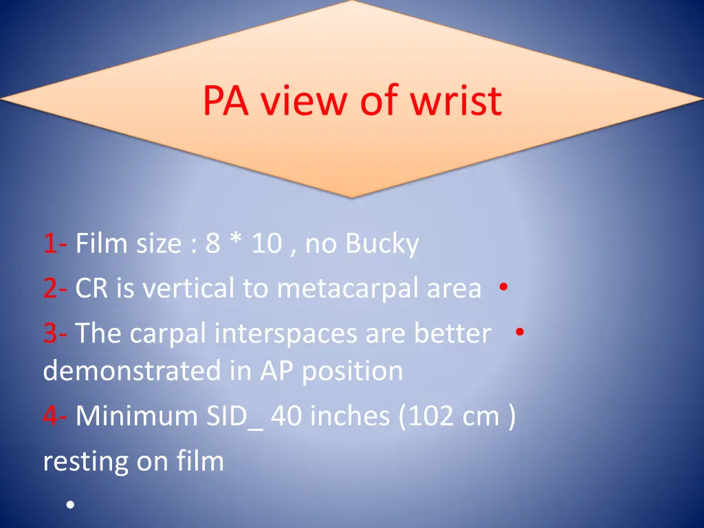 pa view of wrist