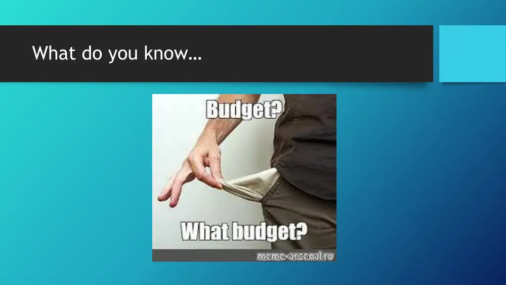 what do you know