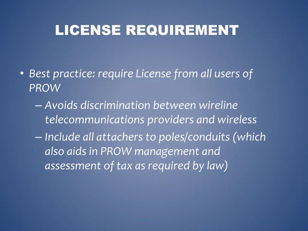 license requirement