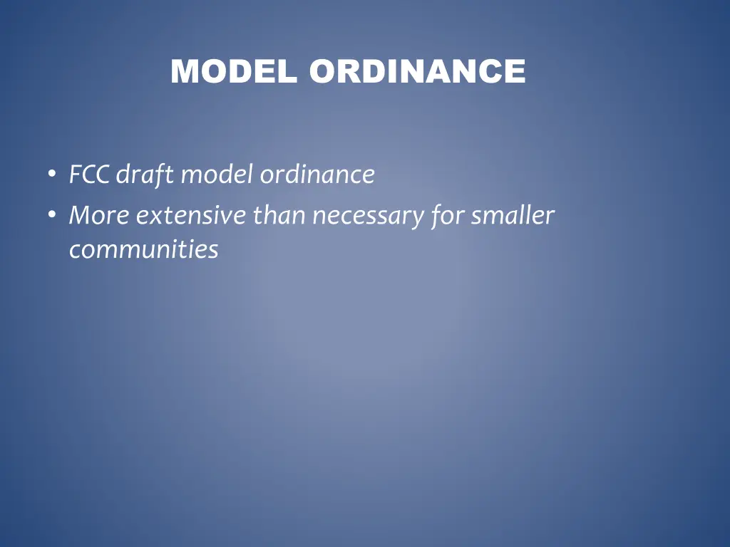 model ordinance