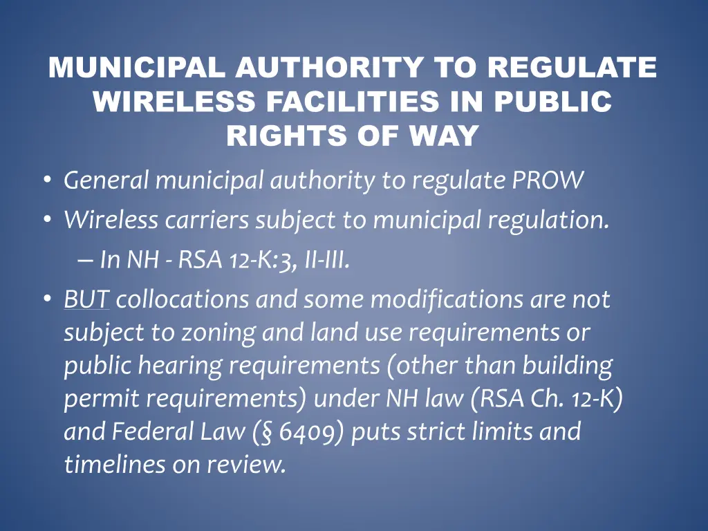 municipal authority to regulate wireless