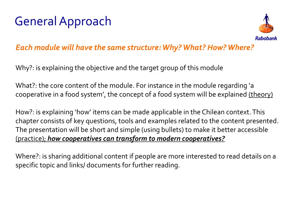 general approach