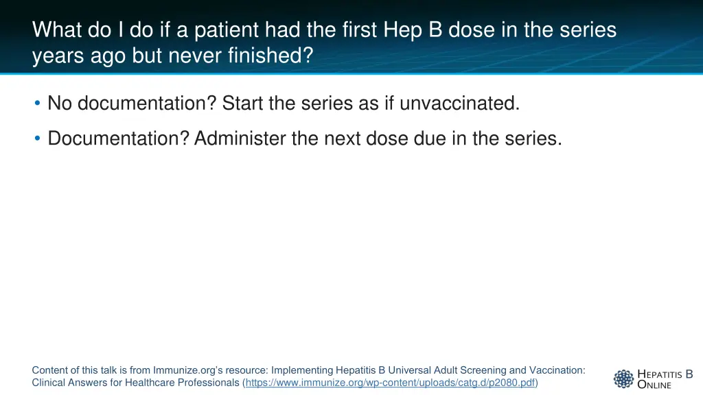 what do i do if a patient had the first
