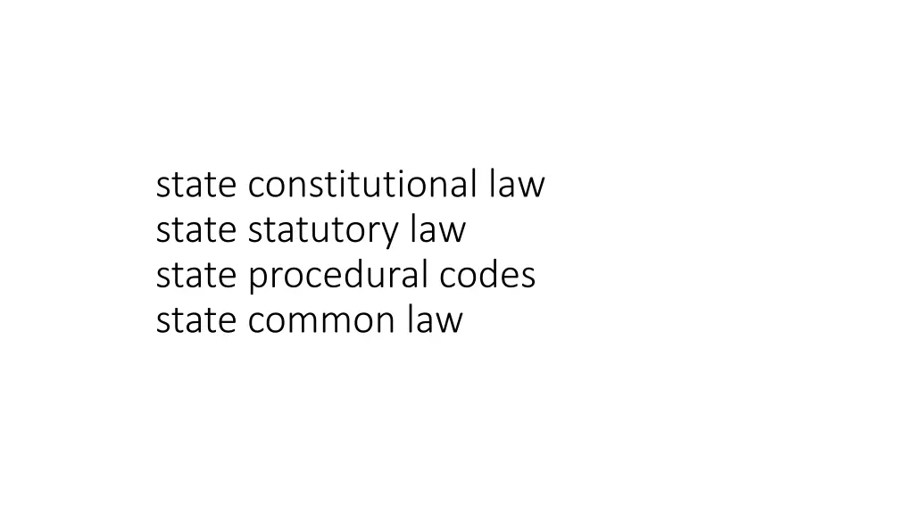 state constitutional law state statutory