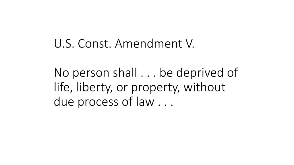 u s const amendment v
