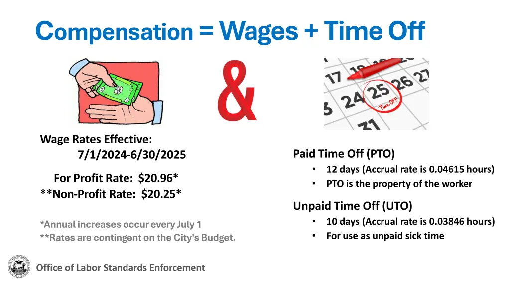 c ompensation wages time off