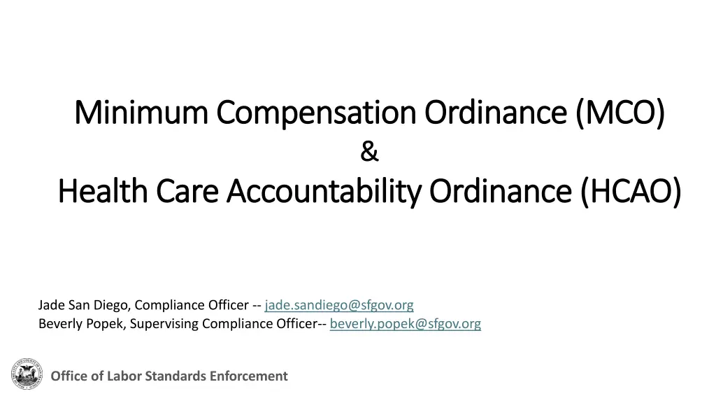 m minimum inimum c compensation ompensation