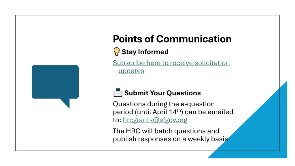 points of communication stay informed subscribe