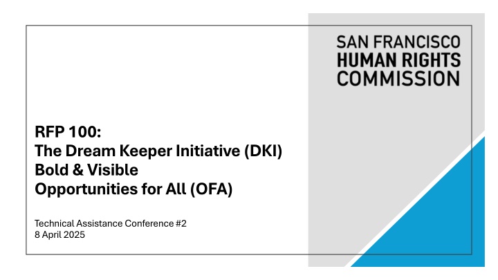 rfp 100 the dream keeper initiative dki bold