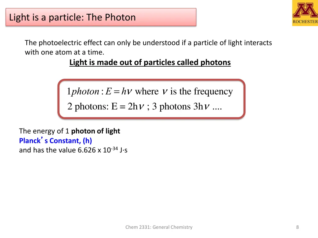 light is a particle the photon 1