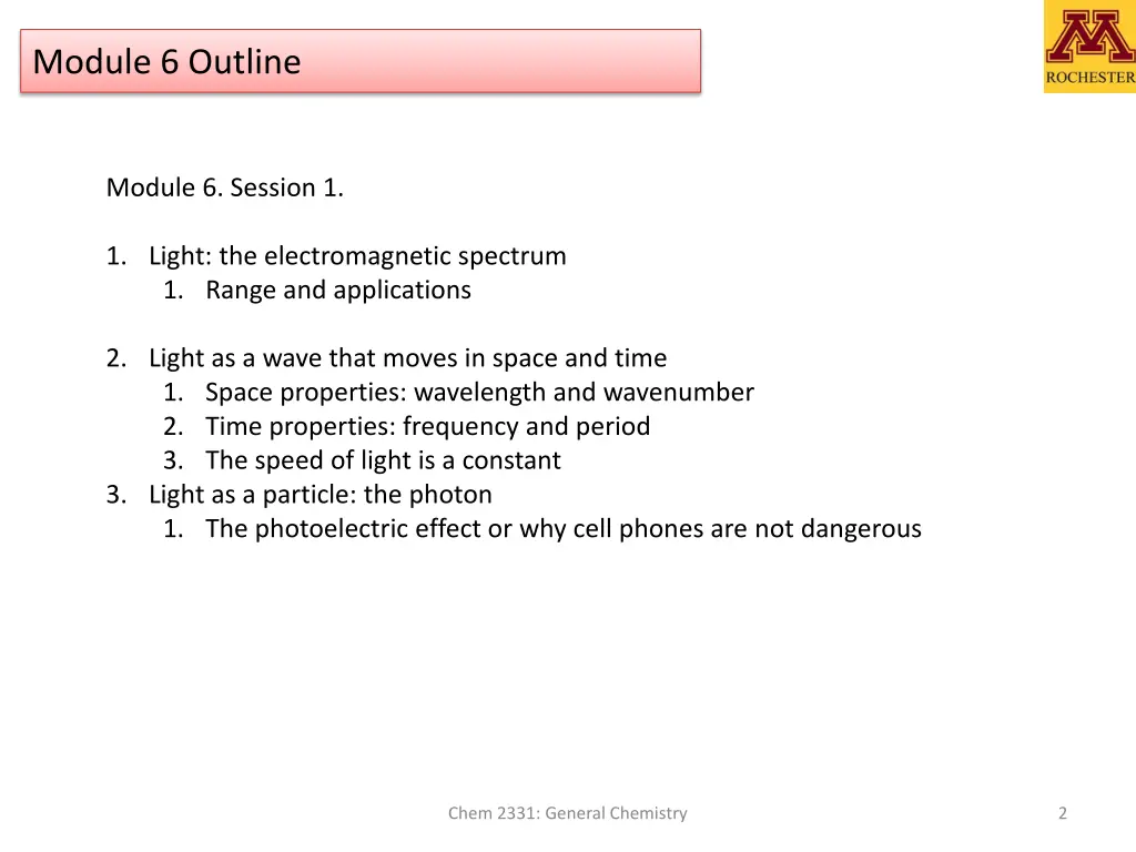 module 6 outline
