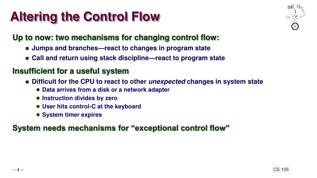 altering the control flow