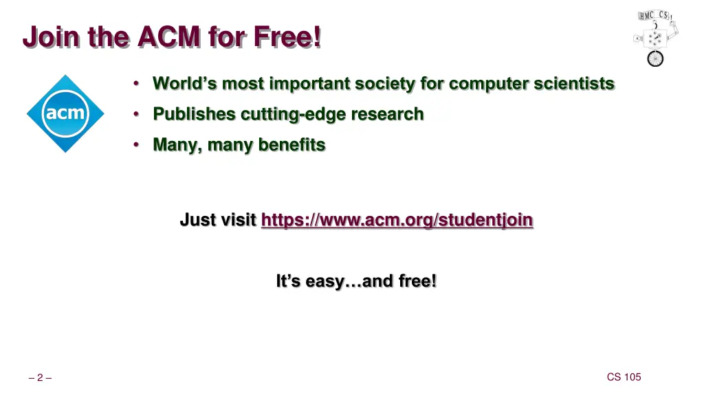 join the acm for free