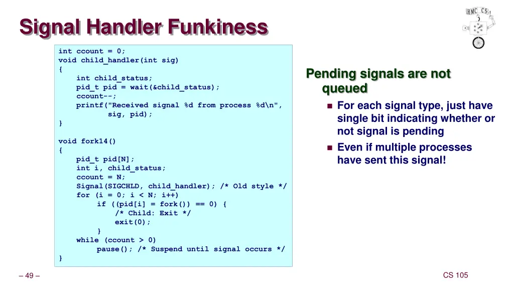 signal handler funkiness