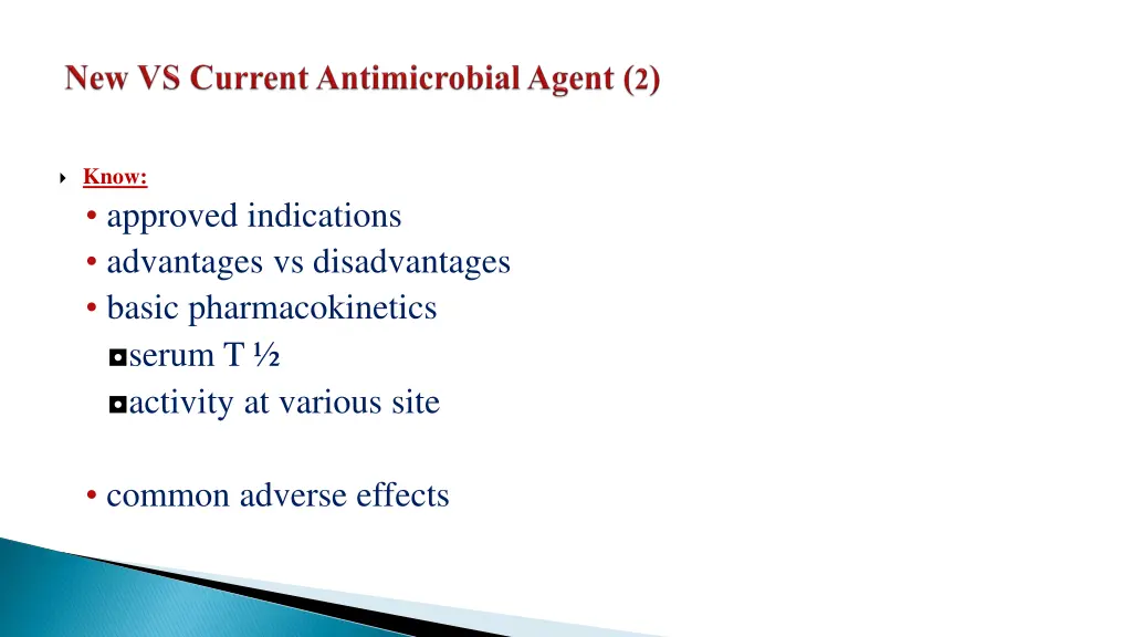know approved indications advantages