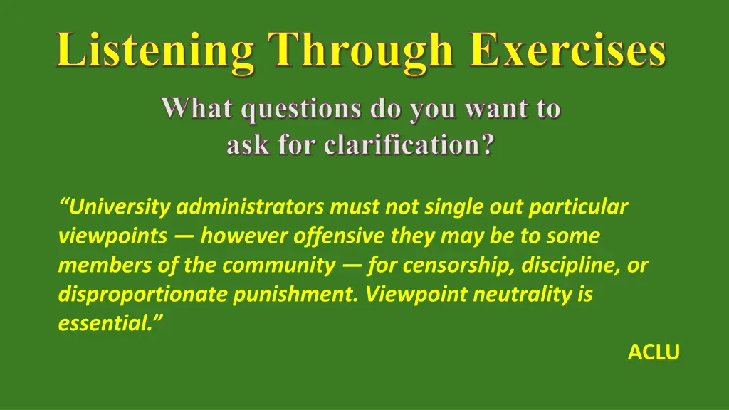 listening through exercises what questions 2