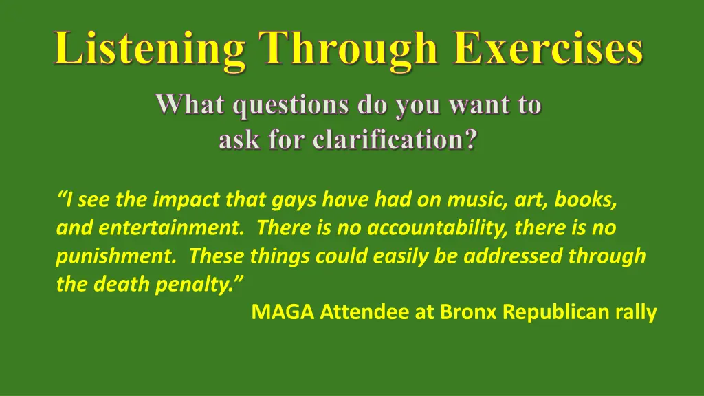 listening through exercises what questions 3
