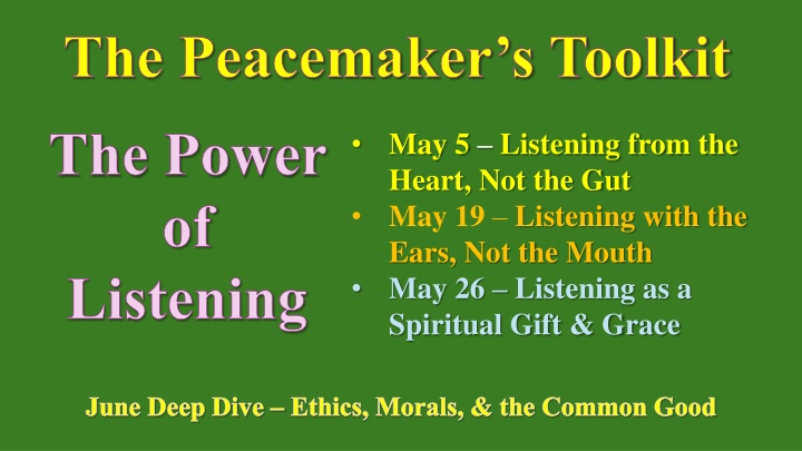 the peacemaker s toolkit