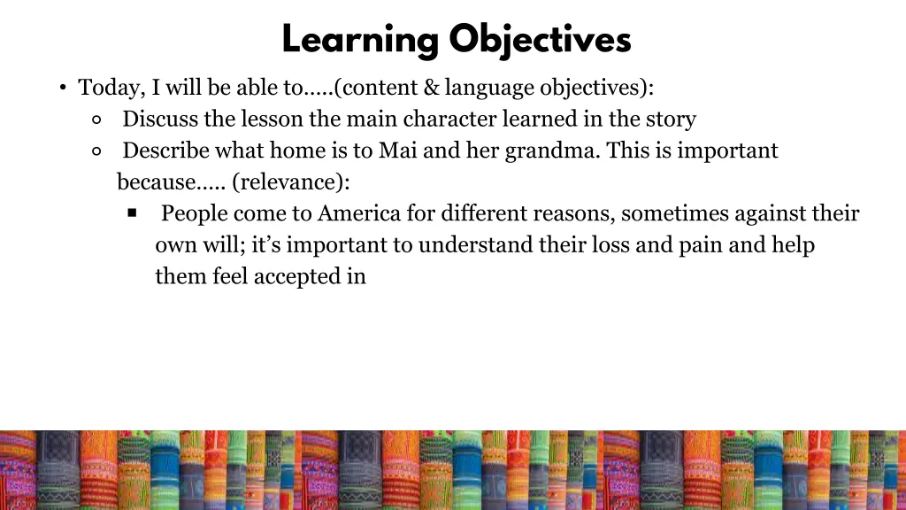 learning objectives