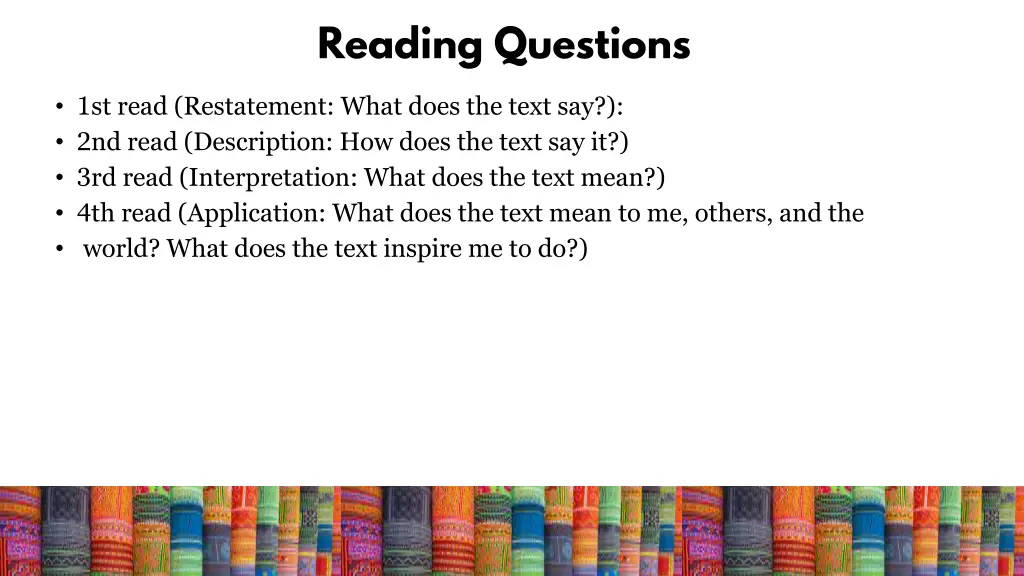 reading questions