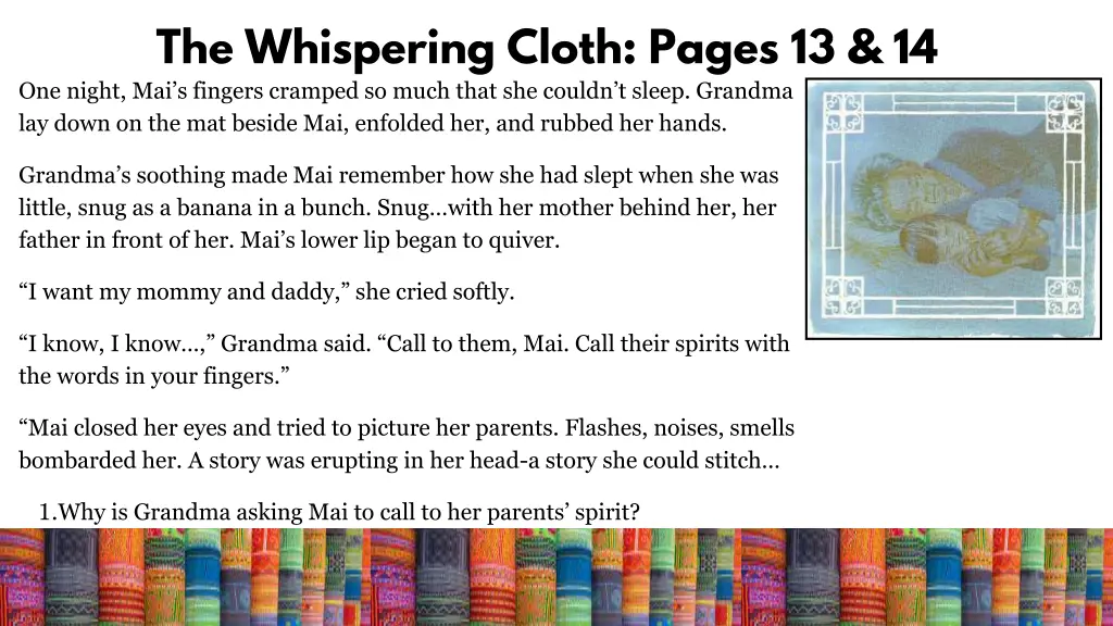 the whispering cloth pages 13 14