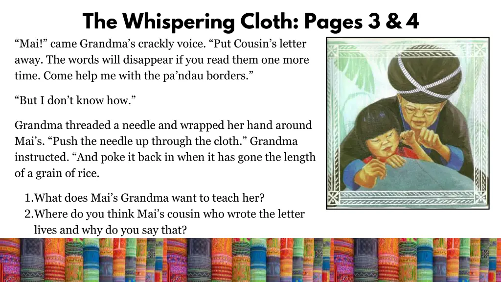 the whispering cloth pages 3 4