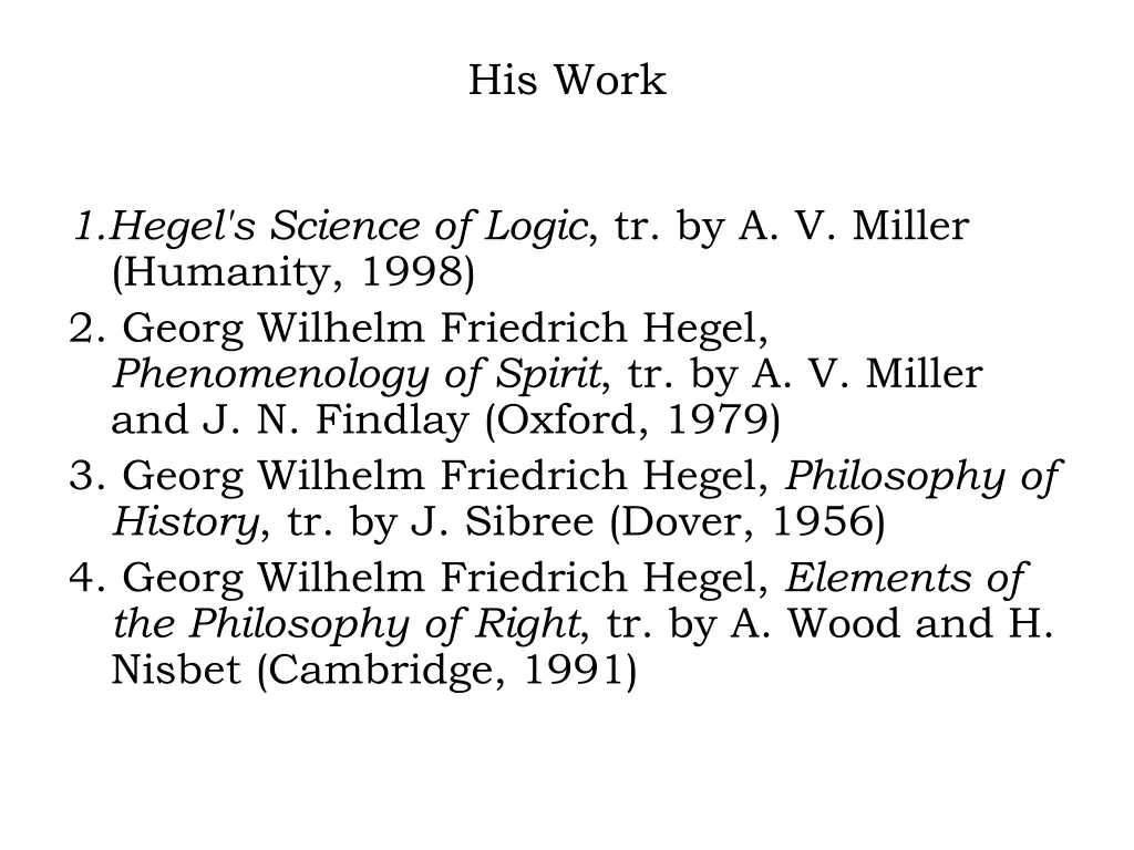 his work